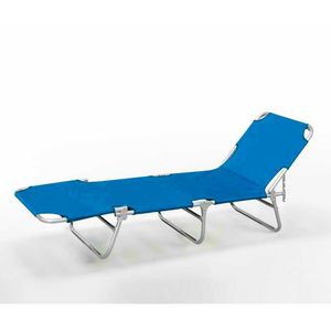 Lettino mare sdraio alluminio spiaggia VERONA OXFORD - VE800OXF, Cama de mar que se puede volver a sellar, en aluminio