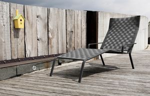 Rest Chaise Lounge, Cama de sol apilable en aluminio y polister