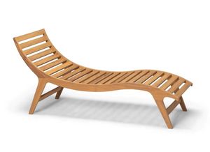 Tumbona SPA ND, Tumbona de madera con elegante dise�o en forma de ondas