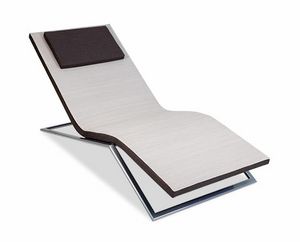Wave cama solar, Sunlounger con lneas sinuosas, en acero pintado
