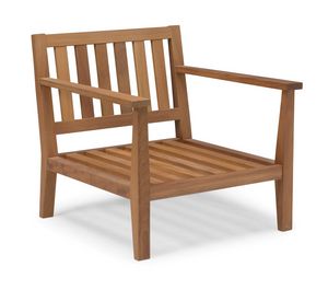 Sill�n OF, Sill�n de exterior en madera de iroko, con un dise�o esencial