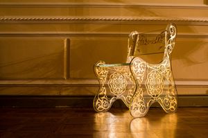 Mini Sinuosa Gold Arabesque, Silln de cristal, con decoracin al estilo de Oriente Medio