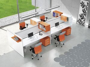 Atlante comp.2, Estaciones de trabajo modernos adaptados para la oficina operativa moderna y funcional