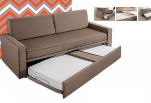 Art. 11875 Sof� cama doble en piel sint�tica., Sof� cama en piel sint�tica.