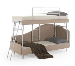 Art. 30234 Sof� cama litera en piel sint�tica, Sof� cama que ahorra espacio y se puede convertir en litera.