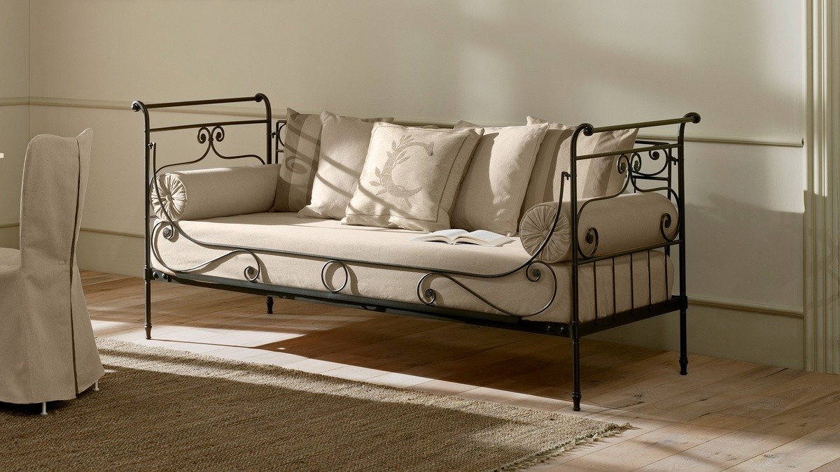 Sofá cama en hierro total, hecho a mano | IDFdesign