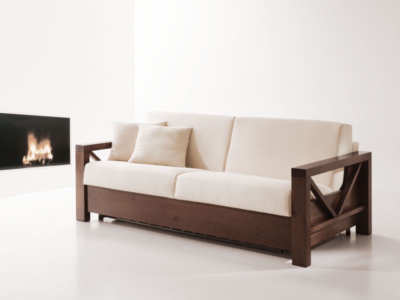 Sofá-cama de madera, convertible, para sala de estar | IDFdesign