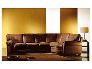 Angular Oregon, Esquina sof cubierto de tela, de estilo clsico