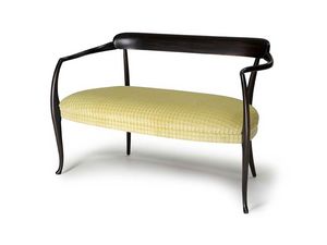 Art.450 sofa, Sofá de madera con asiento tapizado, para salas de espera