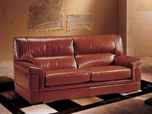 Dakota, Biplaza sof-cama cubierta de cuero, estilo clsico
