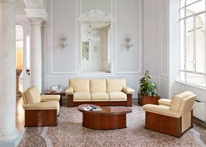 Olimpo sofa, Sof tapizado para salas de espera, en estilo clsico contemporneo