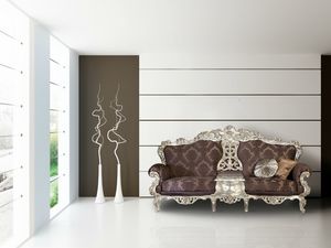 Secret clsico tela sof, Curvo 2 plazas sof ideal para ambientes de lujo
