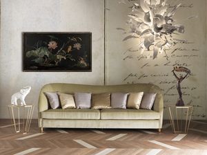 Art. CA913, Elegante sof con tapicera de terciopelo