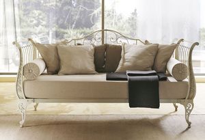 Gi sofa, Sof cama en hierro dibujado plana, con un estilo moderno