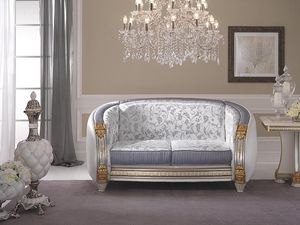 Liberty sofá, Sofá clásico de alta calidad, tapicería personalizable en telas preciosas, para la sala de estar y zonas de espera