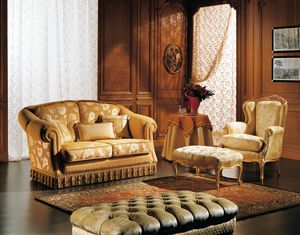 Patrizia sofá, Sofá de estilo clásico, hecho a medida.