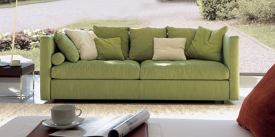 Company, Cómodo sofá, para salones elegantes, con tapicería de tela extraíble