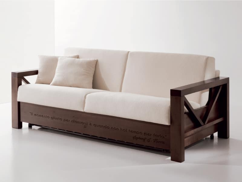 Cómodo sofá con marco de madera personalizable | IDFdesign