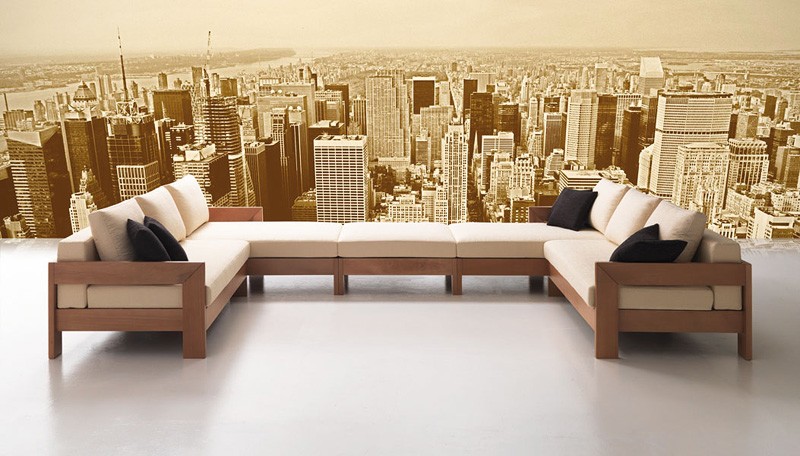 Sofá modular minimalista, estilo moderno, de taberna | IDFdesign