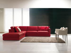 Levian, Sofá de la esquina, con un estilo muy contemporáneo, para sala de estar
