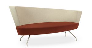 ELIPSE 2D, Sof moderno con patas de metal y asiento circular