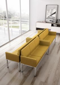 Tre-Di 3 seats sofa with padded armrests 99903, Sofá de 3 plazas para salas de espera y oficinas