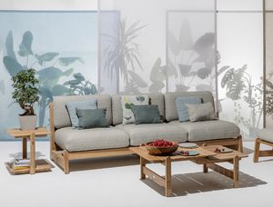 Bhumi 02C1 - 02C2, Sof� en madera de teca natural.