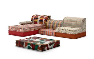 California, Sof�s modulares, exc�ntricos en colores y tejidos.