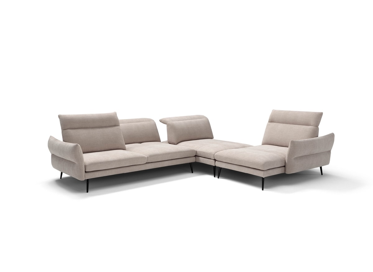 Versátil sofá modular con reposacabezas reclinable | IDFdesign