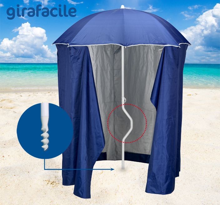 Sombrilla de playa con la tienda para las playas