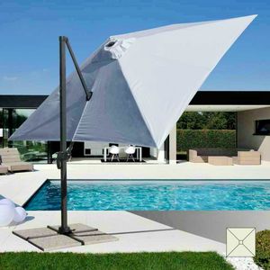 Paraguas de jardín profesional de aluminio – PA303UFR, Paraguas con brazo, para piscinas y restaurantes al aire libre