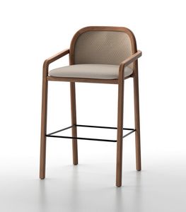 NARA SG, Taburete de exterior de teca, con funda de coj�n desenfundable