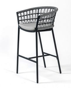NODO SG, Taburete de exterior, con estructura de aluminio pintado.