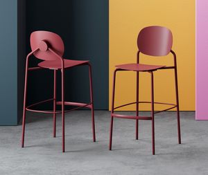 Olli Stool, Heces de acero, apilables, para uso de OoDoor