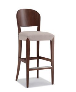 Squero SG, Taburete de madera con asiento acolchado