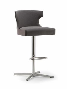 XIE BAR STOOL 053 SG X, Taburete con base cruzada