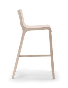 BACK STOOL 016 SG, Taburete de madera, con un diseño minimalista