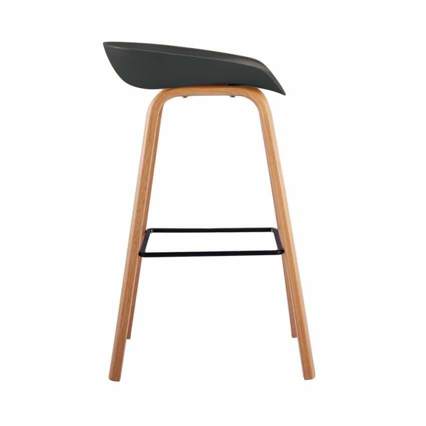 Taburete de cocina de madera maciza, taburete alto antideslizante para el  hogar, con diseño de pedal, adecuado para cafeterías, postres,  restaurantes