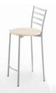 Nancy-A, Taburete de metal con asiento acolchado