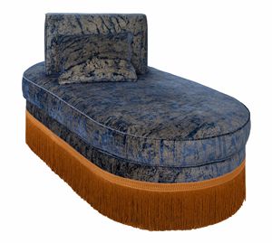Dormeuse 25-1026, Dormeuse  con franja, para un diseo refinado y retro