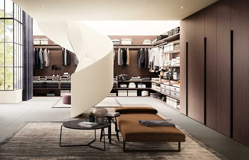 Walk-in closet de madera, con accesorios personalizables | IDFdesign
