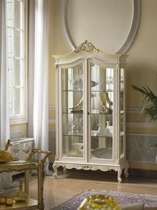 Art. 21567 Verdi, Vitrina con dos puertas de vidrio transparente, con un estilo clsico