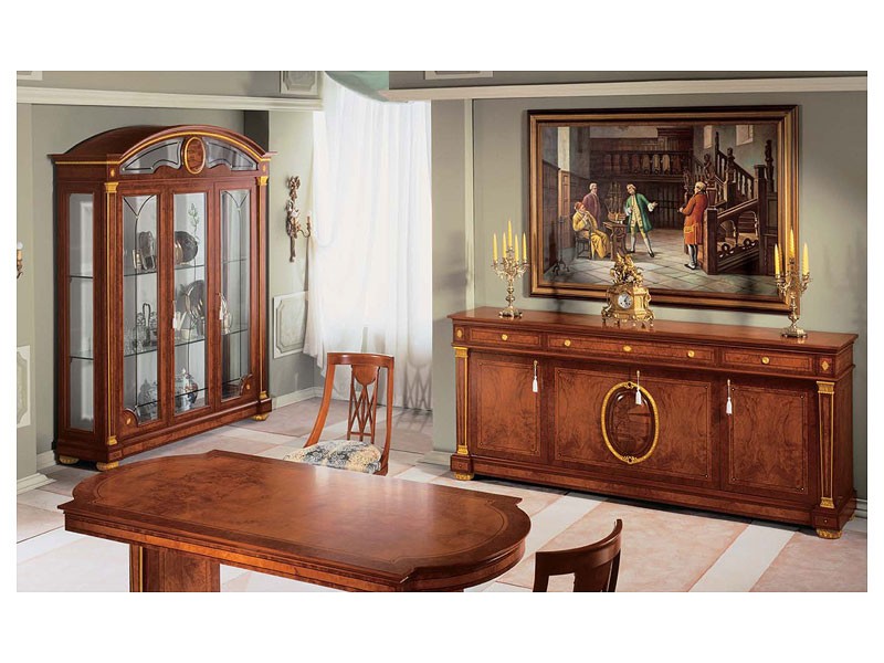 IMPERO / Display cabinet with 3 doors, Vitrina hecha de madera de fresno artesanal