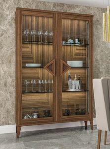 Canaletto Art. 102, Vitrina con un dise�o moderno, en nogal canaletto