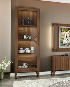 Canaletto Art. 112, Vitrina moderna en madera de nogal