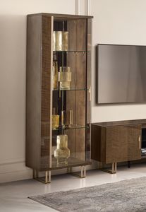 FIAMMA vitrina 1 puerta, Vitrina con 1 puerta, con cristal bronceado.