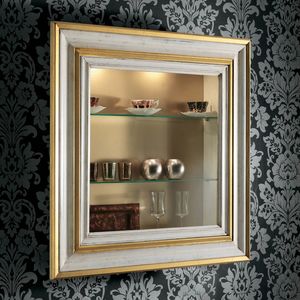Style NOVITA-H116, Mueble de pared, puerta de cristal, con focos