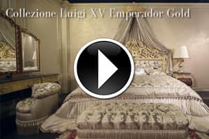 The luxury double bed Emperador Gold